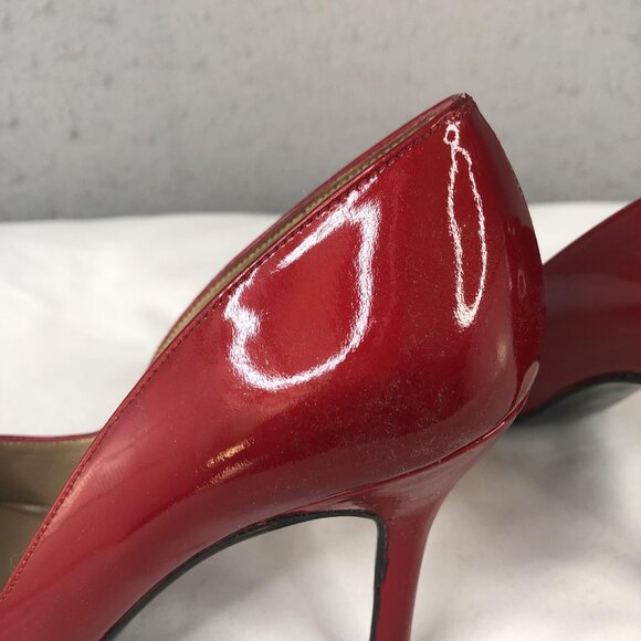 Stuart Weitzman Shoes Womens Size 5 Red Patent Leather Pointed Toe Dress Heels - Picture 15 of 16